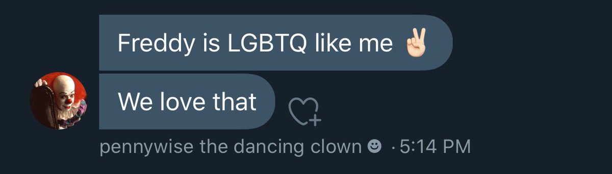 d0llroom's tweet photo. Apparently #Freddy is part of the #LGBTQ community so is #PennyWise and we support that!!🙌🏻👀☕️ https://t.co/sOQvvy5IGZ