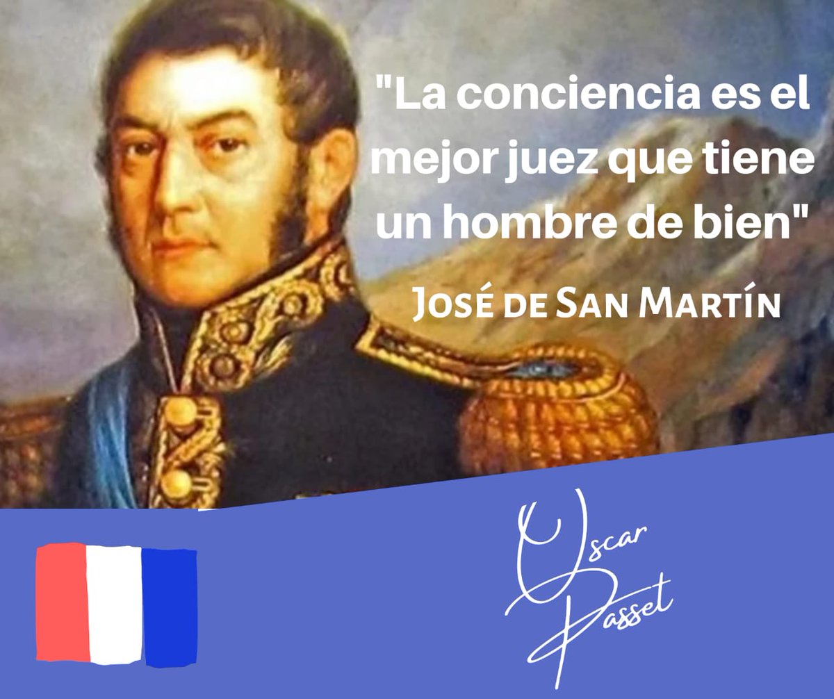 17 de agosto, fallecimiento del Gran inspirador en la lucha por la independencia de los pueblos de Suramérica. "El Libertador José de San Martín".#SanMartin #17DeAgosto