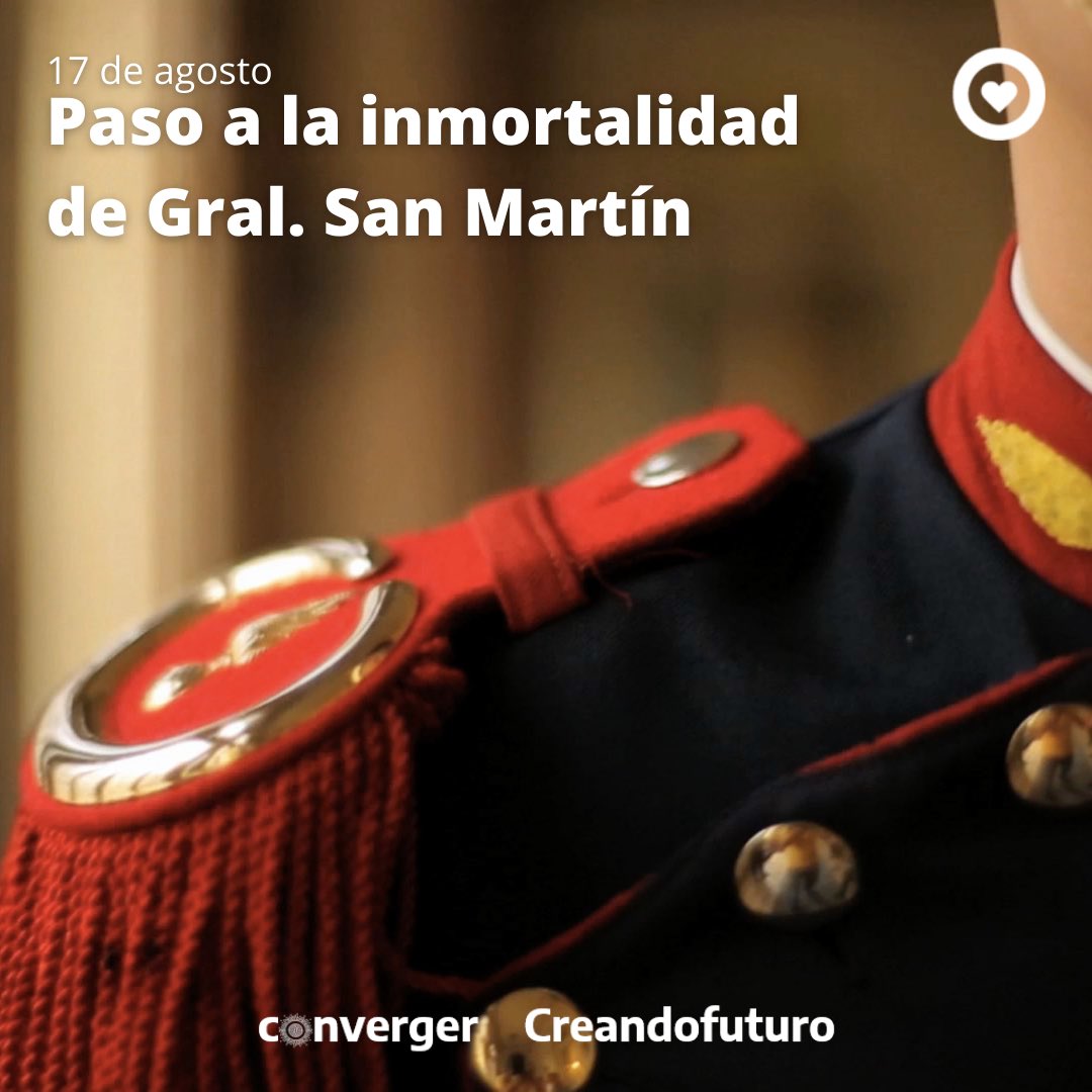 ConvergerAr's tweet photo. 17 de agosto  Paso a la inmortalidad del Gral. San Martín.

Para tener libertad, hay que tener vida. Este 17 de Agosto #quedateencasa  ✌🏽🇦🇷

@alferdezok @SantiCafiero @juandisiervi @MartinaGenovart 

#MásUnidosQueNunca #ArgentinaUnida #CreandoFuturo https://t.co/pOXgATvppk