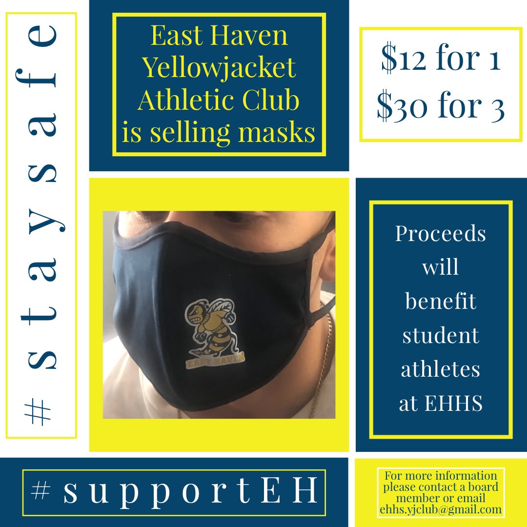 Yellow Jacket Booster Club Mask are now available. <a href="/EhHive/">The Hive</a>