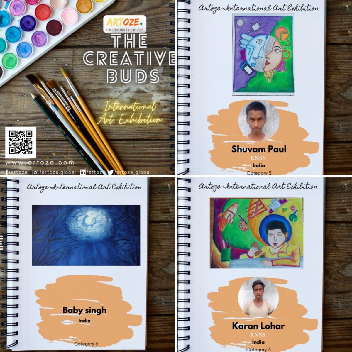 artoze_global's tweet photo. The artworks of students have stunned us. It’s time for you to support them!

Comment name of student, whose artwork you find the best. Make sure to follow us to confirm account's authenticity.
#artoze #exhibition #virtualexhibition #competition #callforartist #callforstudents https://t.co/V7JolaxR79