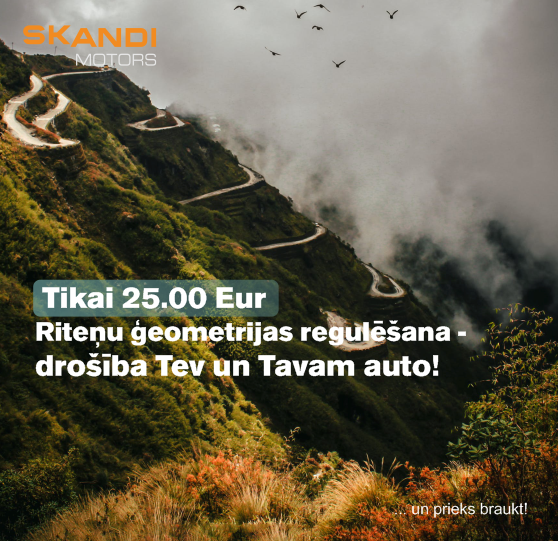 SkandiMotors's tweet photo. Skandi Motors servisa speciālisti ir gatavi parūpēties par Tava auto drošību gada aktīvākajā atpūtas un ceļojumu laikā! Zvani un piesakies pa tālruni 67300120. Akcija spēkā līdz 17.septembrim. https://t.co/Uw7XWiLZbT