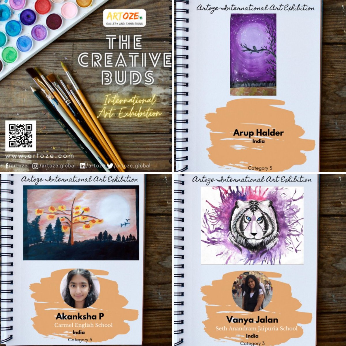 artoze_global's tweet photo. The artworks of students have stunned us. It’s time for you to support them!

Comment name of student, whose artwork you find the best. Make sure to follow us to confirm account's authenticity.
#artoze #exhibition #virtualexhibition #competition #callforartist #callforstudents https://t.co/CCJlRvDtRK