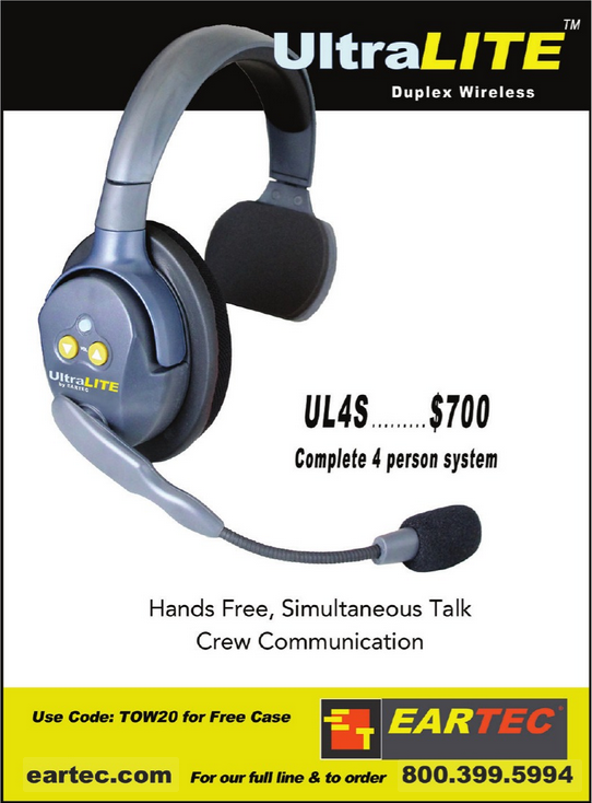 TowTimesMag's tweet photo. Look, no hands  – Get the @EartecCompany Ultralite duplex intercom for wireless communication within a quarter-mile range. Use code TOW20 for a FREE case. Click: https://t.co/8P2dVXaioY https://t.co/uwVHdMlFzS