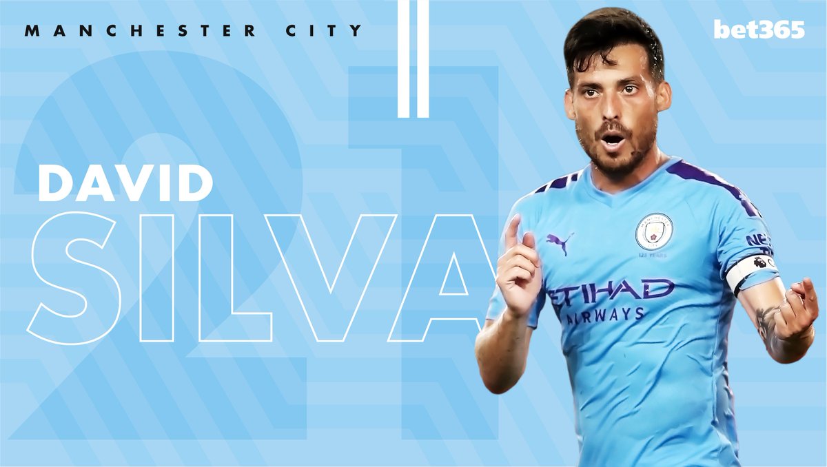bet365's tweet image. 10 seasons, 309 appearances, 93 assists, 60 goals and four titles.

Manchester City have announced a statue of David Silva will be built outside the Etihad and unveiled in 2021.

#MCFC
