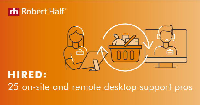 NatalyaSpicker's tweet photo. A grocery provider used @roberthalf to hire 8 #remote and in-store desktop support workers to quickly upgrade its point of sale (POS) systems without interrupting store hours. Need to #hire great workers fast? Contact me today. https://t.co/CZweS8YzR8 https://t.co/gpWjQrySYq