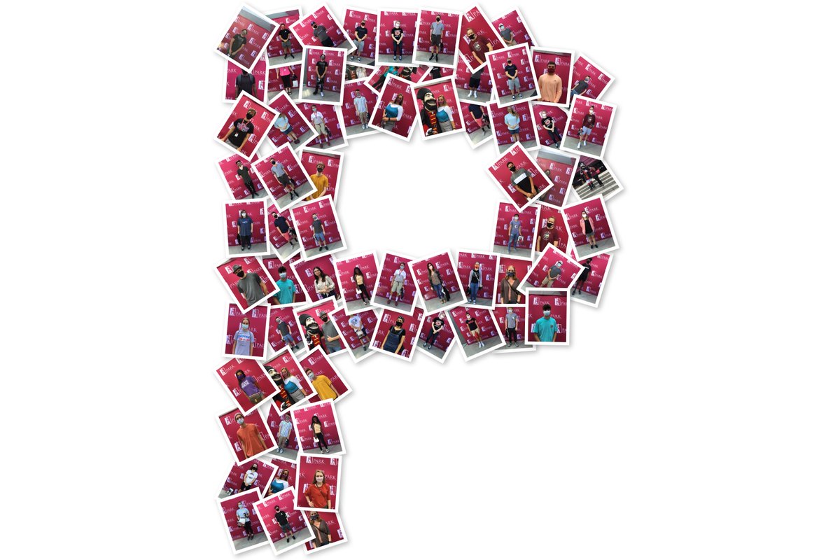 ParkUniversity's tweet photo. For several years, we’ve kicked off the academic year by inviting new students to stand together to form a “P” on the Parkville Campus. This year’s a little different, due to social distancing, but we’re continuing the tradition!

WELCOME BACK, Pirates! #ParkUnited ❤️💛 https://t.co/DuwVp9lCqI