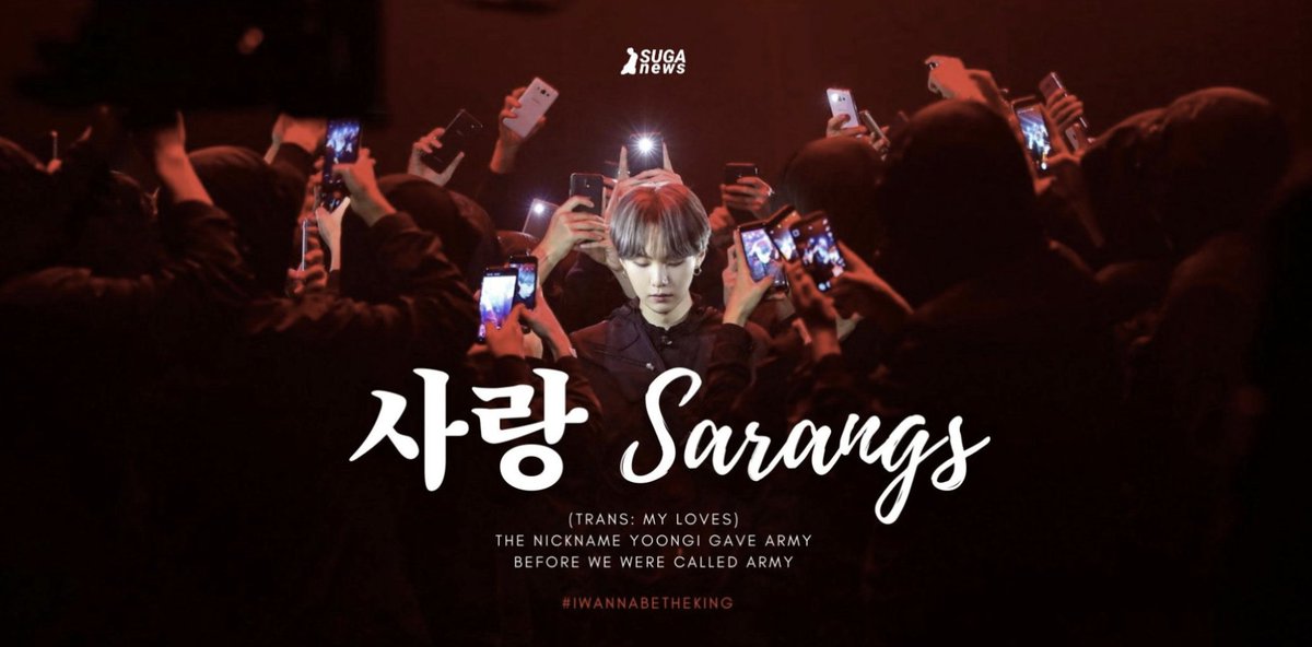 AllForSUGABrand's tweet photo. ⚔️ BATTLE OF AGUST D v SUGA ⚔️ - WINNER NAME
👑"SARANGS" is the name for ARMY with YOONGI as their Bias 👑
@BTS_twt #SUGA #방탄소년단슈가 #슈가 #SARANG #SARANGS
*For ARMY who participated in the Battles, and for ARMY that like the name. https://t.co/UQxAIhhNS4