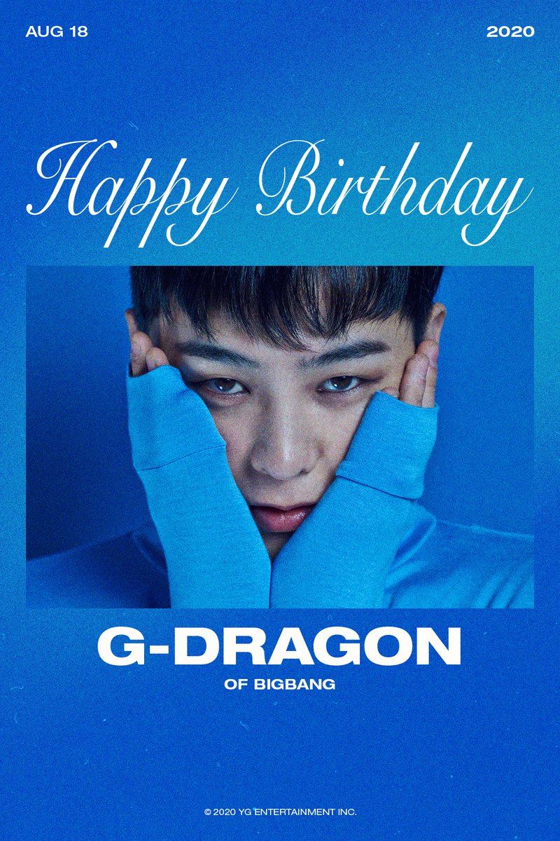 HAPPY BIRTHDAY G-DRAGON 🎉
✅ 2020.08.18

#BIGBANG #빅뱅 #GDRAGON #지드래곤 #HAPPYBIRTHDAY #20200818 #YG