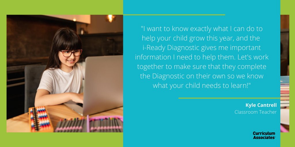 CurriculumAssoc's tweet photo. Visit https://t.co/JWNaQZPFtS for support for you, your students, and your families if you're administering the Diagnostic from home. We are here to help you and your learning community! @KCantrellJPE shares his advice, here! #MyiReady https://t.co/uux3CiQyqu
