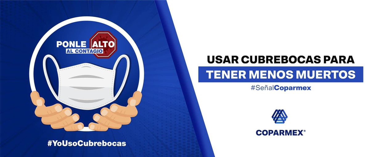 El uso sistemático del cubrebocas reduce las posibilidades de contagio entre la población por ello hacemos un llamado a todos los mexicanos para sumarse a la campaña “Ponle Alto Al Contagio” #YoUsoCubrebocas.