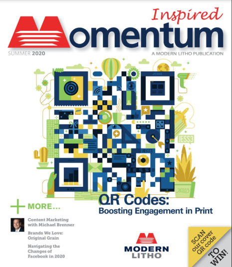 ModernLitho's tweet photo. The Summer 2020 edition of Inspired Momentum is available now! Check out our custom QR code cover and register for great giveaways. https://t.co/AAkLwJSsgy https://t.co/iSsctx2TJ6