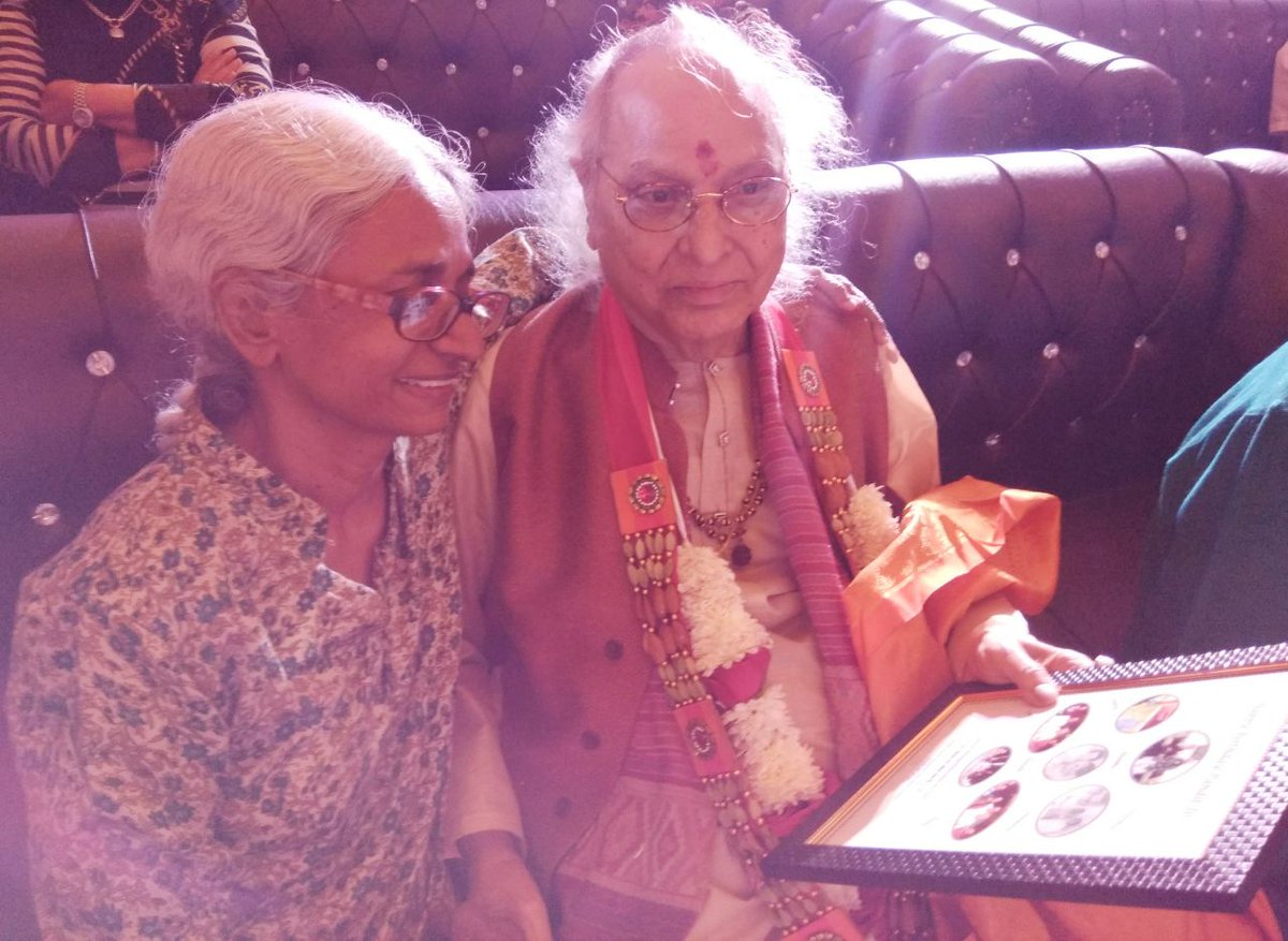 On Jasraj ji's 89th birthday celebration in Mumbai, mum gifted him some old family photos of him, with a reminder of the "सोफ़े पर सोना मना है" (sleeping on the sofa is prohibited) joke.