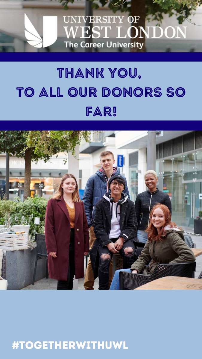 DevelopmentUwl's tweet image. A big thank you to everyone who has already donated to the #TogetherwithUWL campaign to help our students through these challenging times. Learn more and donate at alumni.uwl.ac.uk/covidappeal
Every little helps!