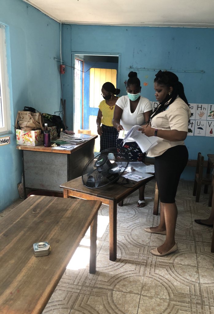 cfranoBrighty's tweet photo. @ECCJA DO Mrs. Higgins-Chambers &amp; Insp Ms. Johnson working with practitioners to recreate the #LearningEnvironment at Galilee ECDC; Rodney Road #12StandardsMatter @GrantShaunette @golebourne @TanishaMill2012 @Stcy14226538  @KemoyLeslie @HandyKahan @carrieJackk @tchambe03828488 https://t.co/OuYk59Dk7E