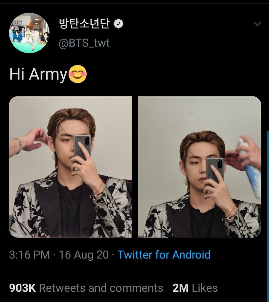 taetanakook's tweet photo. El último tweet de Taehyung superó los 2M de favs en tan solo 9 horas y 52 minutos, estableciendo así el record al segundo tweet más rápido de un artista (general) en el mundo en lograrlo, después de Barack Obama (5/6 horas). También  obtuvo el récord del tweet [...]

@BTS_twt https://t.co/kpurR1VY88