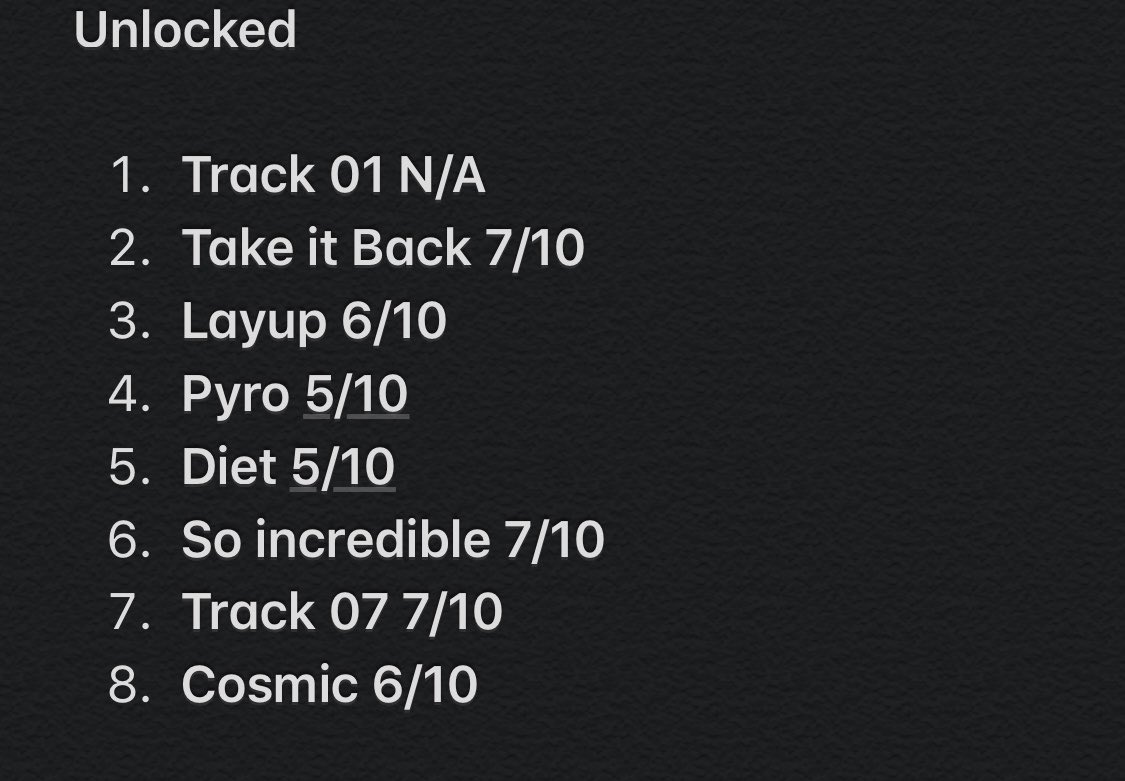 Unlocked - A little bit above average - Not much time say it’s pretty unfinished - Not something I ever return tooOld Rating 6/10New Rating 6/10