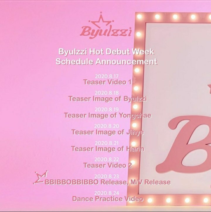 CentralKpopNews's tweet photo. O debut do girlgroup #Byulzzi da The New Entertainment foi finalmente marcado para 23 de agosto! Confira a primeira imagem teaser e o cronograma para o lançamento do single "BBIBBOBBIBBO". https://t.co/QzdoYHHYn5