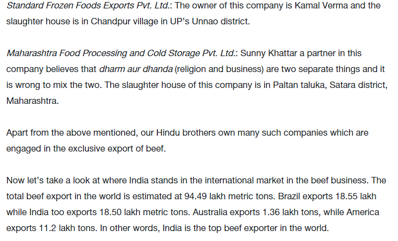 Apr-2017Who is making millions in India out of beef export? Think Again https://sabrangindia.in/article/who-making-millions-india-out-beef-export-muslims-think-again