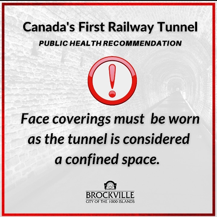 As the signs at both ends of the tunnel state, FACE COVERINGS INSIDE THE TUNNEL ARE MANDATORY.  This rule was put in place by Public Health, and if not followed the City may have no choice but to close the tunnel.  Please do your part and if you visit, wear a face covering.