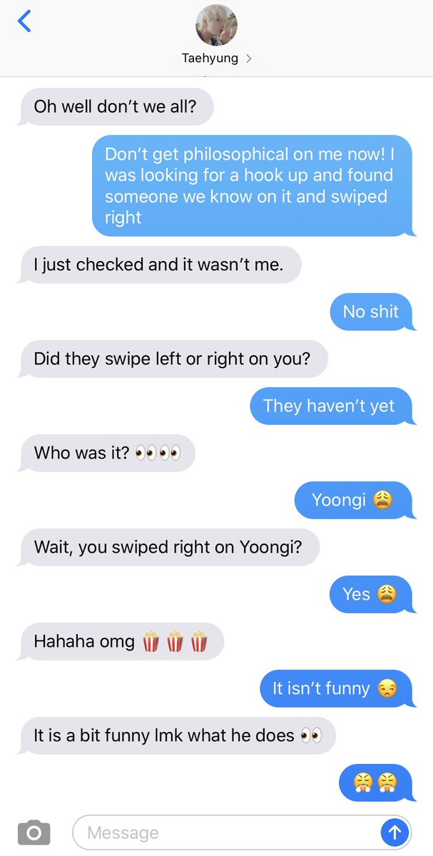 Now he only had to wait. Terror ripped through him as he held his breath. Waiting was agony, so he immediately opened up his text thread with Taehyung to tell his best friend the terrible decision he’d made.