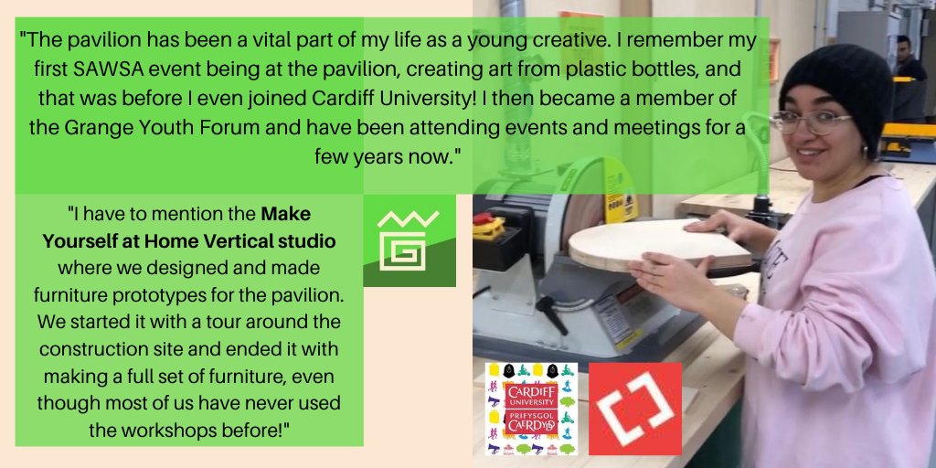 Shoruk Nekeb, a student in the  @WSofArchi, participated in this year’s Vertical Studio project to design and make a piece of furniture for the  @Grange_Pavilion. She came up with an amazing multipurpose chair design that can be used as a chair or a stool.