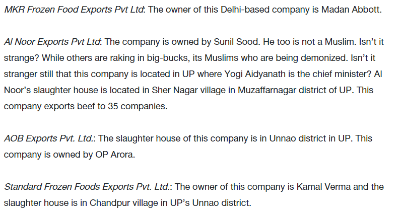 Apr-2017Who is making millions in India out of beef export? Think Again https://sabrangindia.in/article/who-making-millions-india-out-beef-export-muslims-think-again