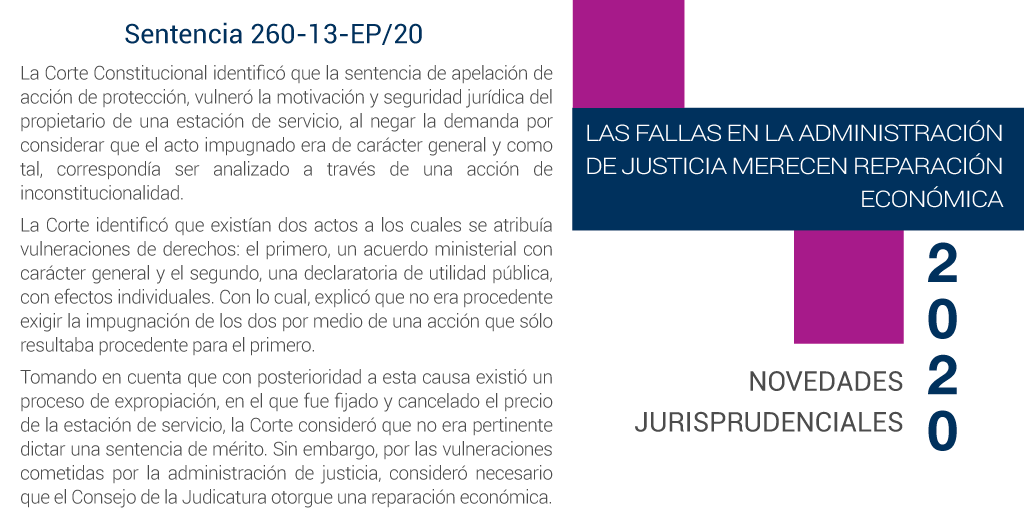 CorteConstEcu's tweet photo. #NovedadesJurisprudenciales | Las fallas en la administración de justicia merecen reparación económica. 📄Ver sentencia👉https://t.co/v34ZqDjBAZ https://t.co/wlxlGbrBLM