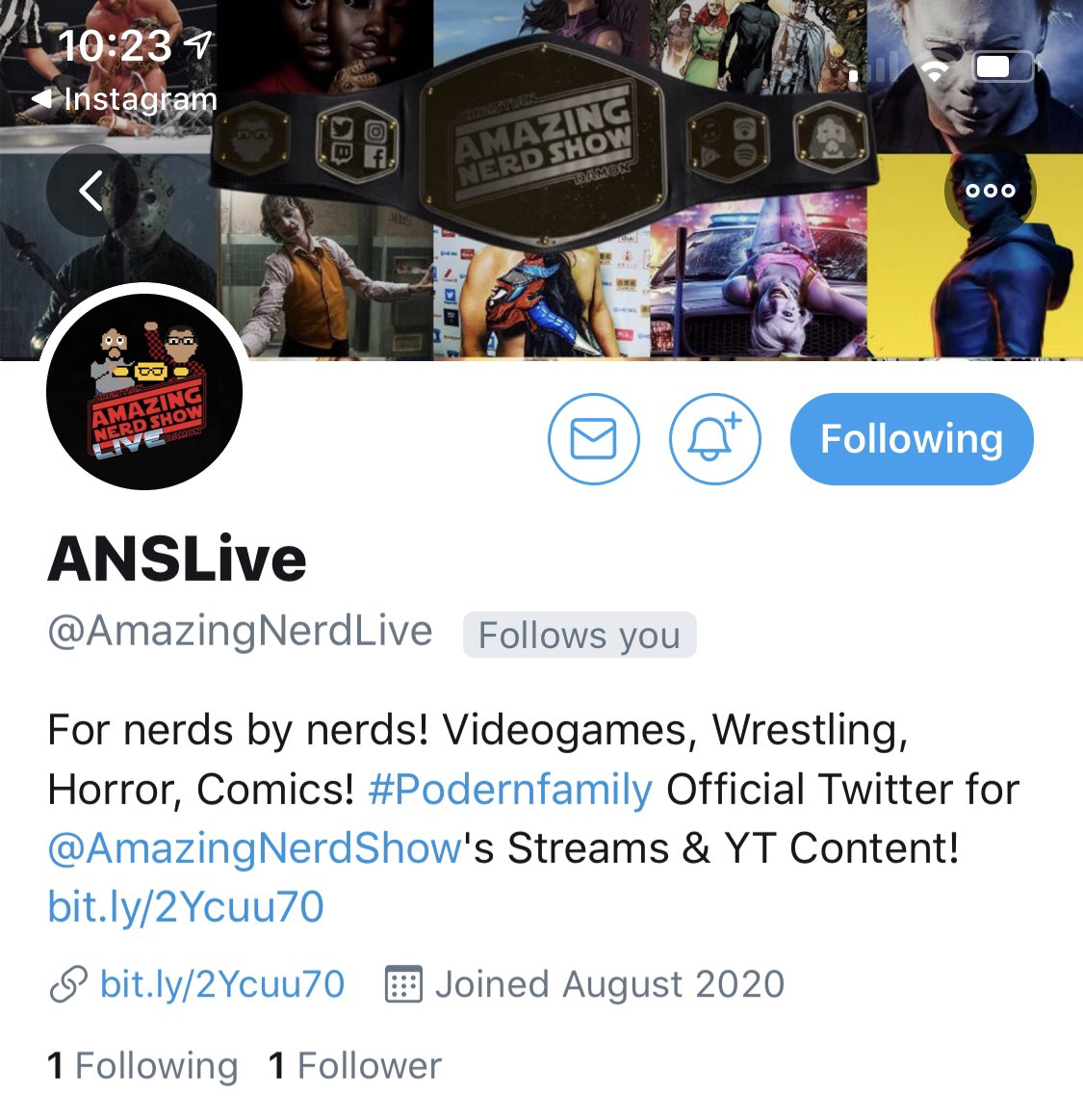 AmazingNerdShow's tweet photo. Give us a follow over @AmazingNerdLive! Our official account for streams and YT content! #anslive #PodernFamily #f4f #videogames #streamer #gamer https://t.co/qB8jndLpth