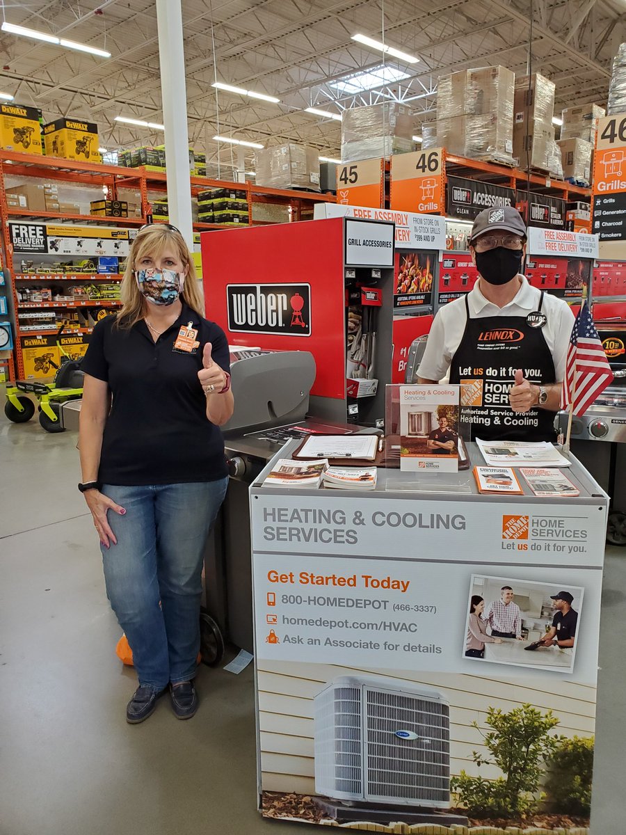 It's Monday! Getting it done with Bill in Lenoir City😎HVAC TIME 💪🧡💪!
@joshfelkerTHD @GuinnJeff @Golfeer_TN @gloria_terri 
#hvac0740 
#CowMask
#PlanToMakePlan 
#TheseBangsTho