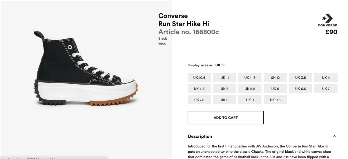 restock converse run star hike