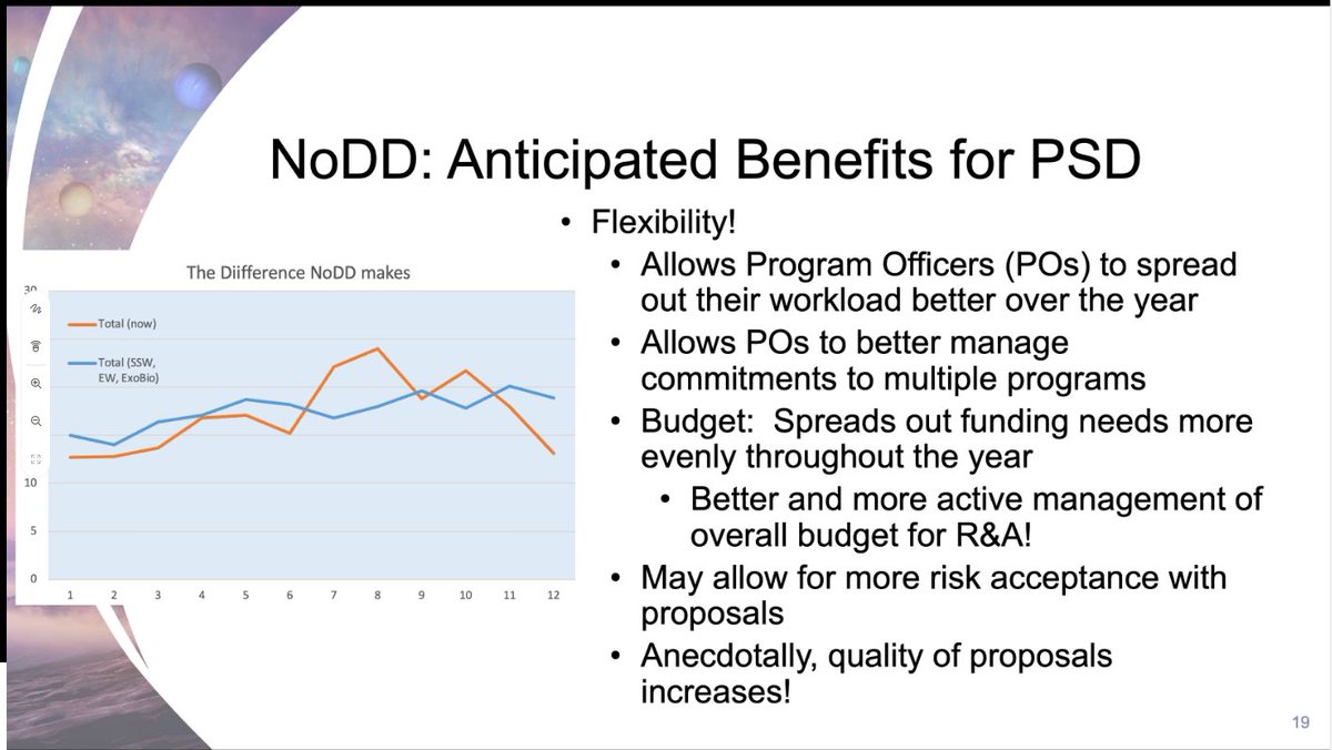  #NASA  #PAC Stephen Rinehart - some other anticipated benefits to a "No Due Date " implementation.