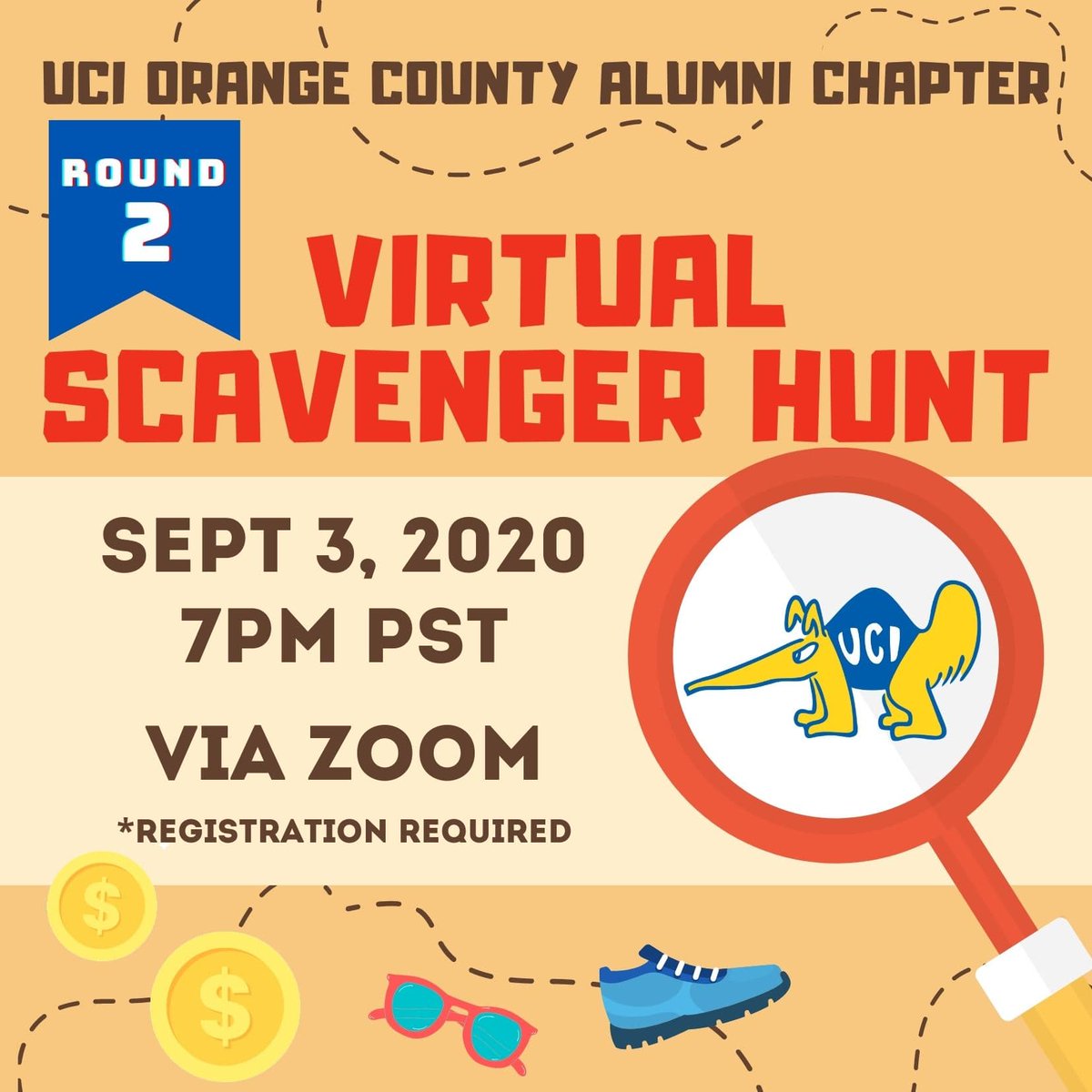 uciocalumni's tweet image. The Scavenger Hunt is back due to popular demand! 

Compete to find our curated list of items the fastest and win some great prizes!

Register with the link below!
engage.alumni.uci.edu/s/1735/alumni/…

#UCI #OCChapter #scavengerhunt