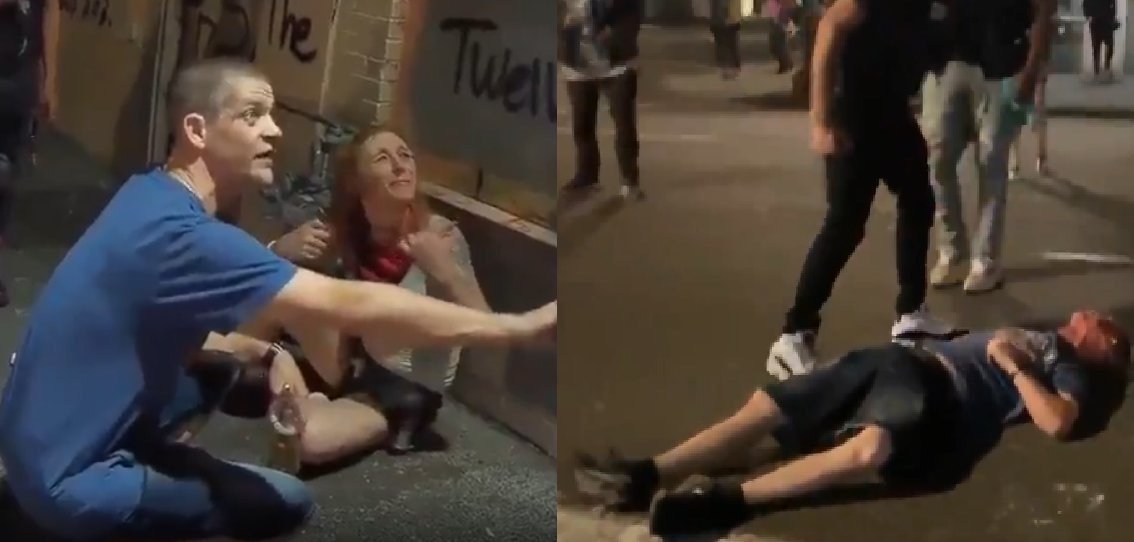 There was a lot of chaos in the middle of downtown Portland overnight with groups of thugs (who were at the BLM protests) going around beating people. Those who intervened to help were then also assaulted. Police could not respond per command orders.