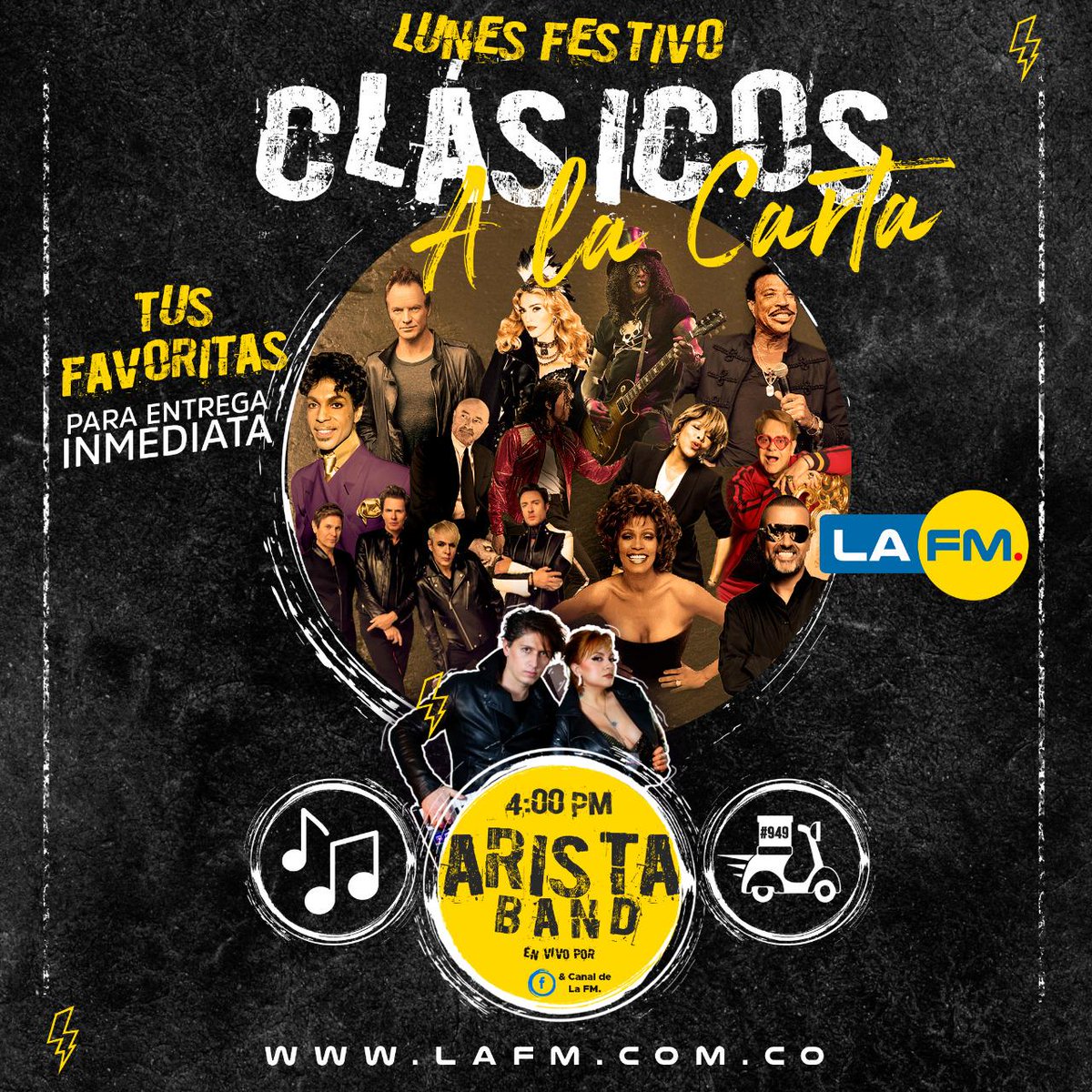 HOY LUNES FESTIVO desde las 4 pm pide tus #ClásicosALaCarta de los 80's 90's en <a href="/lafm/">La FM</a> y bit.ly/2FAZmrr