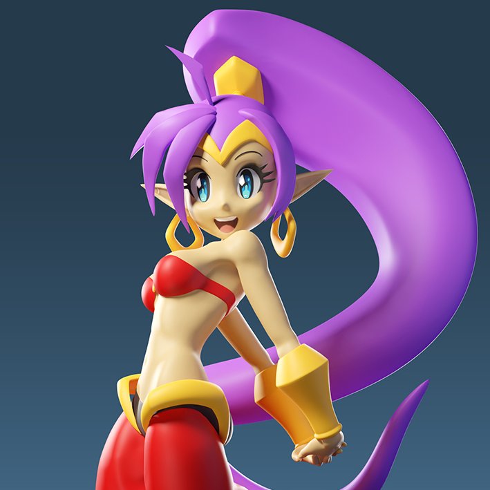Jaidek on Twitter: Shantae is Ret 2 Go 😁 #ZBrush #B3D #3dart. 