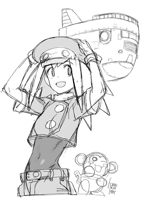 ラフだけどロールちゃんも描き。後日仕上げるかもしれない。 
