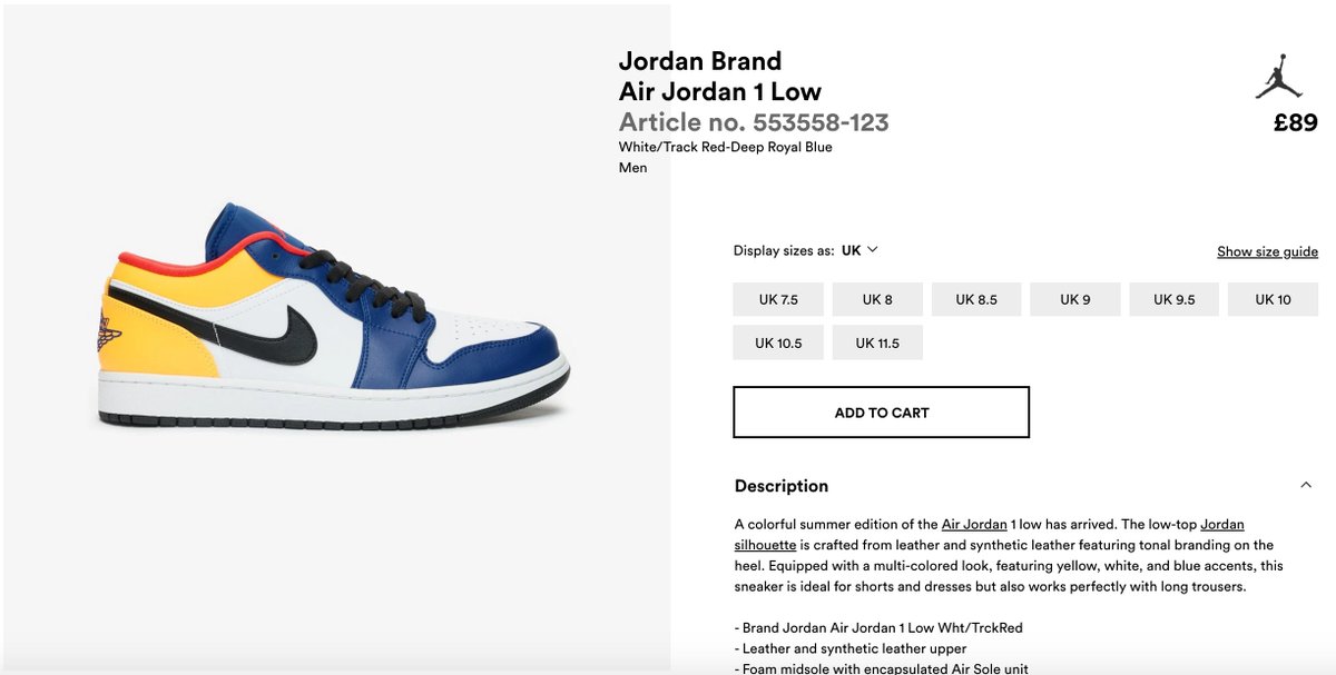 jordan 1 low white navy yellow