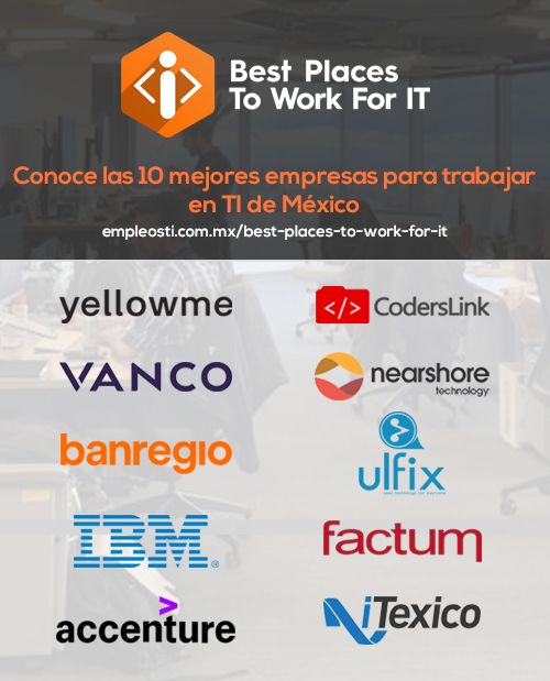 Te presentamos los Best Places to Work For IT 2020, un ranking en donde el objetivo es reconocer a las 10 mejores empresas para trabajar como profesional de Tecnologías de la Información. bit.ly/best-places-to… 

Da clic en el enlace para conocer más a detalle a los ganadores.