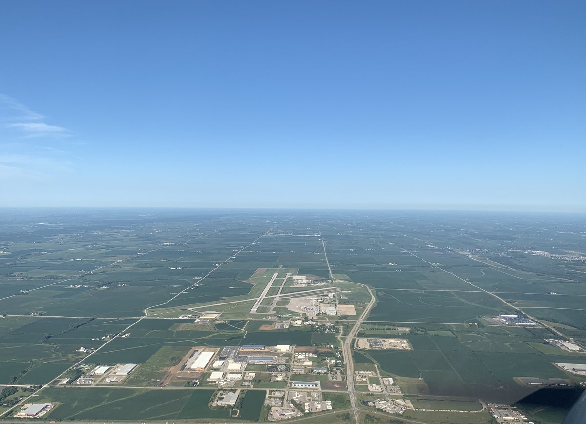 Cedar Rapids IA quickly passed underneath, and I soon was out over the open farmland of Iowa.