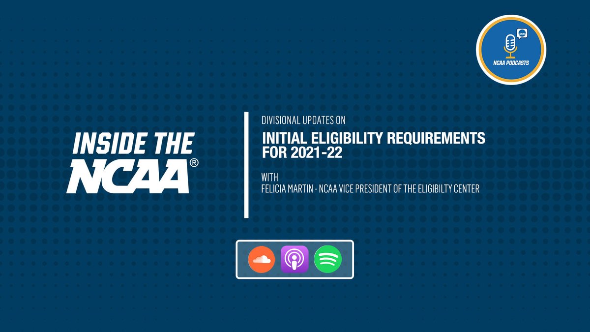 NCAA_PR's tweet photo. Felicia Martin, NCAA Vice President of the Eligibility Center, talks about the initial eligibility requirements for the 2021-22 academic year and the @ncaaec's response to COVID-19 for recruits.

🎙 https://t.co/K9G81afcw5 https://t.co/7gnhk06m2e