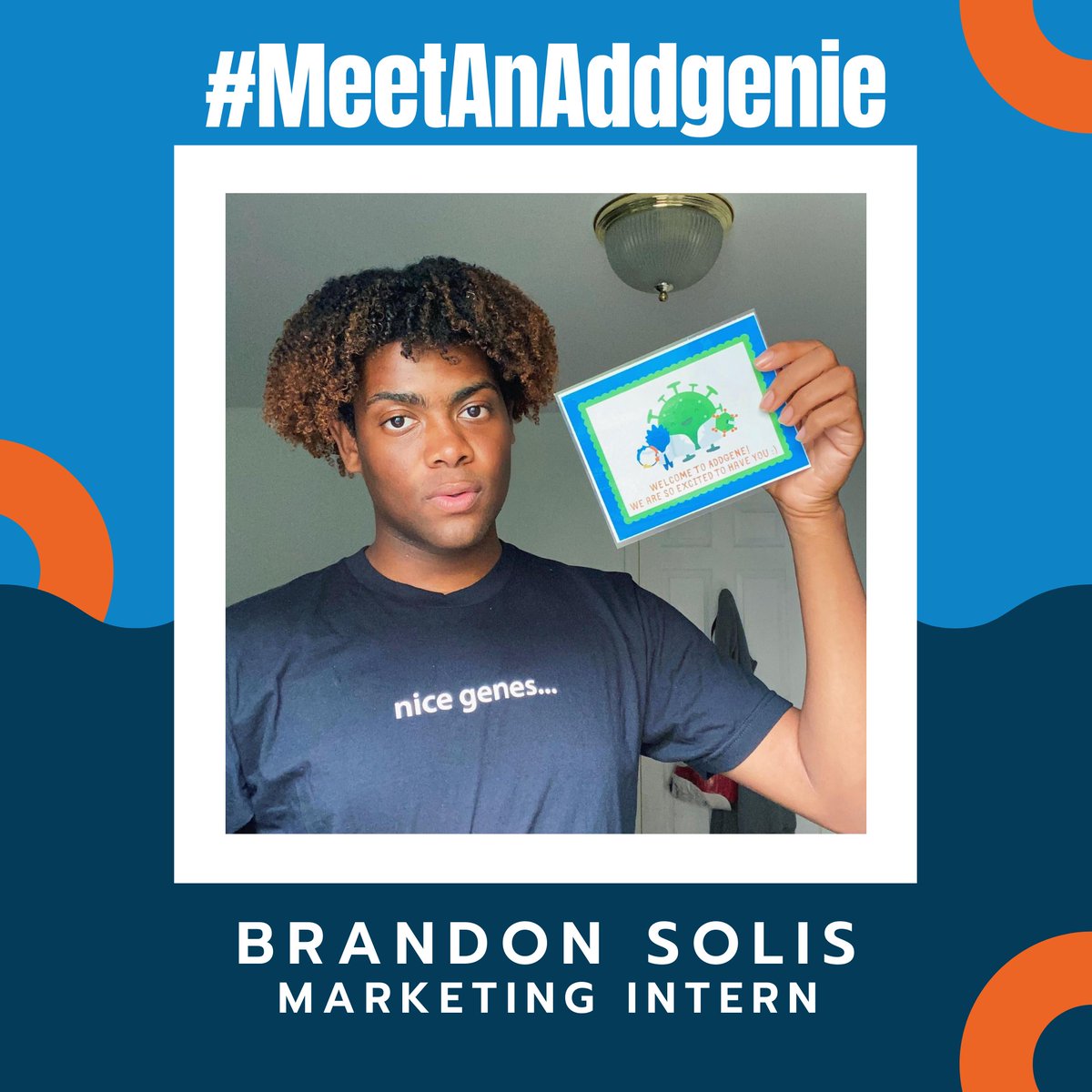Addgene's tweet photo. Head over to our Instagram account (https://t.co/jHMrmNiGVU) and check out our latest #MeetAnAddgenie Interview featuring Marketing Intern Brandon Solis!
β
#LifeAtAddgene #Marketing #Intern https://t.co/1hTtlXZyHU