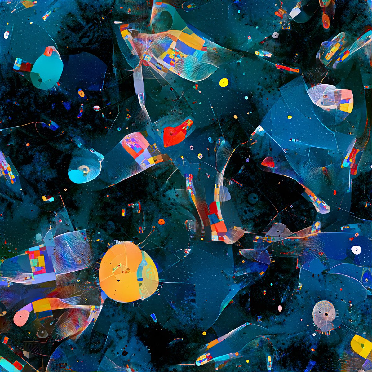 Tribute to Manolo part 2  ~  please donate ( manoloide.com ) &amp; support living artists! 🌟 Original dataset: behance.net/gallery/795293… (this is one my favorite series as they look like lovely sea-creatures)