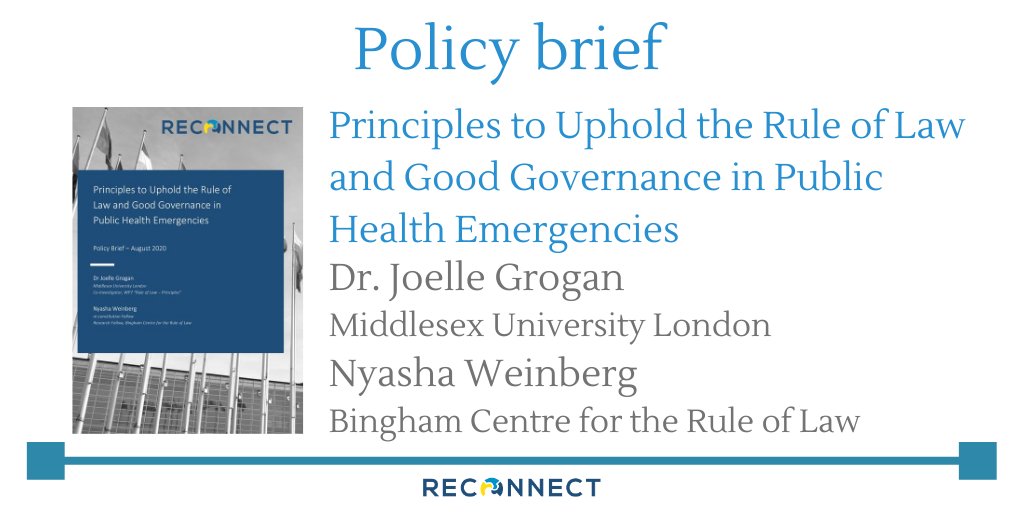 reconnectEU's tweet photo. 📝 @JoelleGrogan @MDXlaw and Nyasha Weinberg @BinghamCentre take a closer look at upholding the #ruleoflaw and #goodgovernance in times of public health emergencies in the latest @reconnectEU Policy Brief

Read it here 
👉 https://t.co/aSYvSDixc2

@DemocracyR #covid19EU https://t.co/DPMlCfk7G8