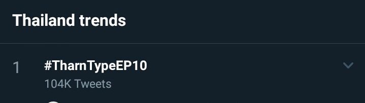 Gulftrends17's tweet photo. #TharnTypeEP10

Highest rank: #1 (Thailand and Malaysia) and #3 (Indonesia and 🇵🇭)

• Trended in 9 locations on 9th December 2019 and ended on 11th December 2019 ranked #25

Source: GetDayTrends

#gulfkanawut #ลูกบอลของคุณบิ๊กกลัฟ #mewsuppasit #หวานใจมิวกลัฟ #TharnTypetheseries https://t.co/GxuDIXMXK8