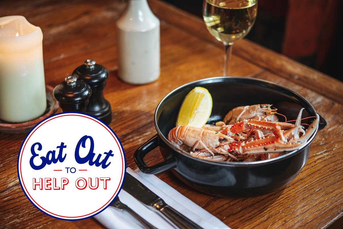 We're taking part in the Government's Eat Out To Help Out scheme, which gives diners half price off all food and soft drinks from across our menus on Mondays, Tuesdays and Wednesdays throughout August., up to £10.

So round up your friends, book a table and we'll see you soon.