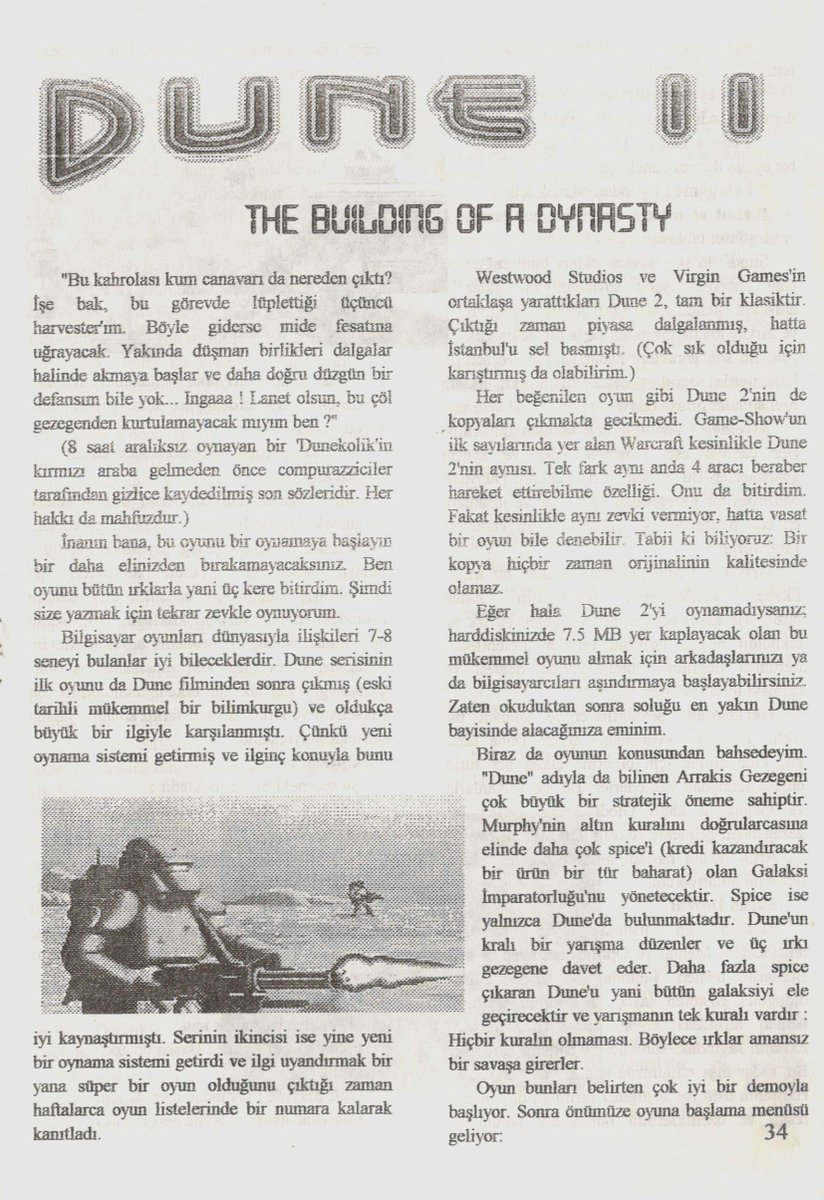 GameShowTR's tweet photo. #GameShow #GameShowTR
#AltıncıSayı #Issue6
#Ağustos1995 #August1995
Dune II: The Building of a Dynasty
#Dune2 🌄 #TheBuildingofaDynasty
#Dune2TheBuildingofaDynasty
#Strateji #GZS #Strategy #RTS #RealTimeStrategy
#WestwoodStudios #VirginGames
https://t.co/6DZRvUjgs8 https://t.co/l0AEiYKB8x