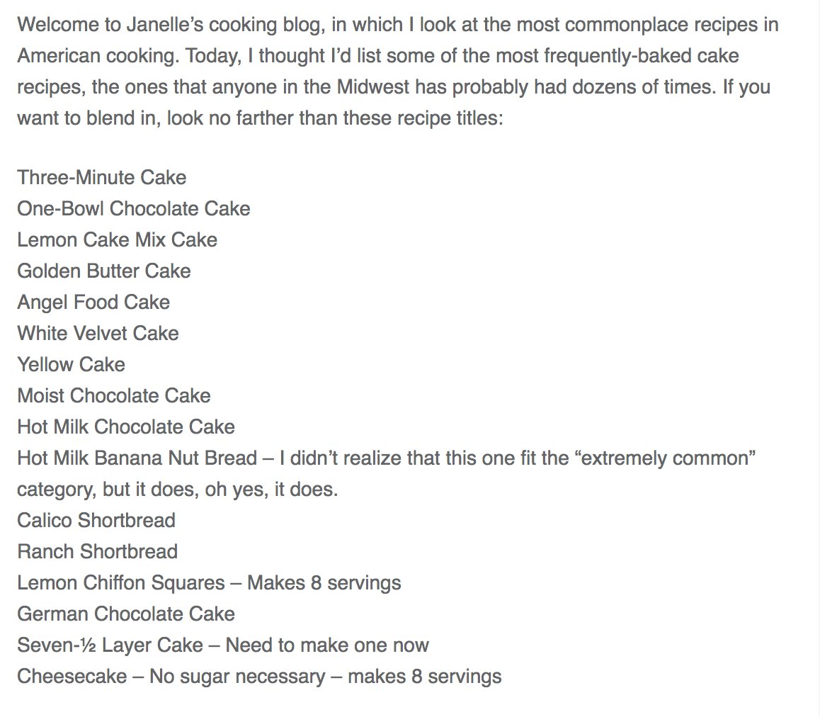 I'm slightly relieved that GPT-3's "list of totally normal human recipes" doesn't quiiite pass. Its commentary is a bit suspect, too.1st paragraph is my prompt.  https://aiweirdness.com/post/626712039215202304/ai-ai-weirdness