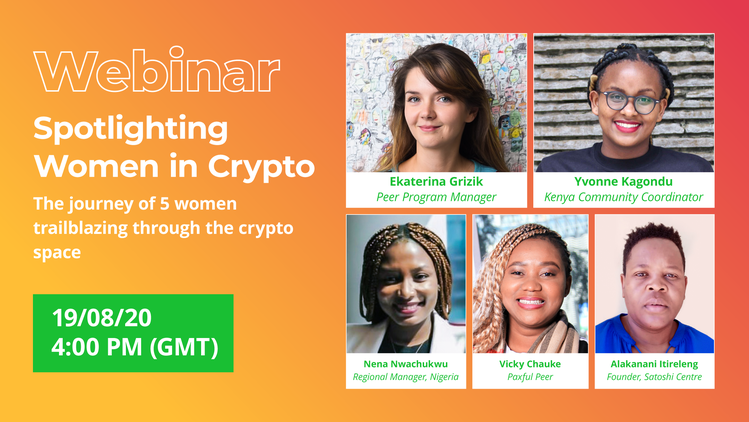 PaxfulPeer's tweet photo. #BitcoinWednesday webinar: Spotlighting Women in Crypto 🌟
We will be featuring 5 amazing women who are trailblazing their way through the crypto space! 🔥
Discover their journey here 👇https://t.co/xQZofyjaC9
When: August 19, 2020 - 4PM (GMT) https://t.co/06EUh0QEyI