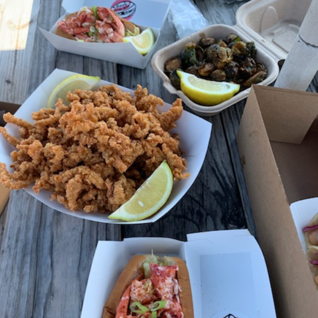 Back at it today...come try some of those unforgettable brussels sprouts. Or something more seaforward like our  clam strips.